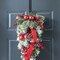 Set of 2/4 Christmas Berry Pinecone & Bell Teardrop Wreath Door Hanging Decor